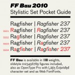 FF Bau OpenType Stylistic Sets