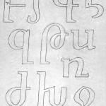 Drawings for the typeface Nour, 2000